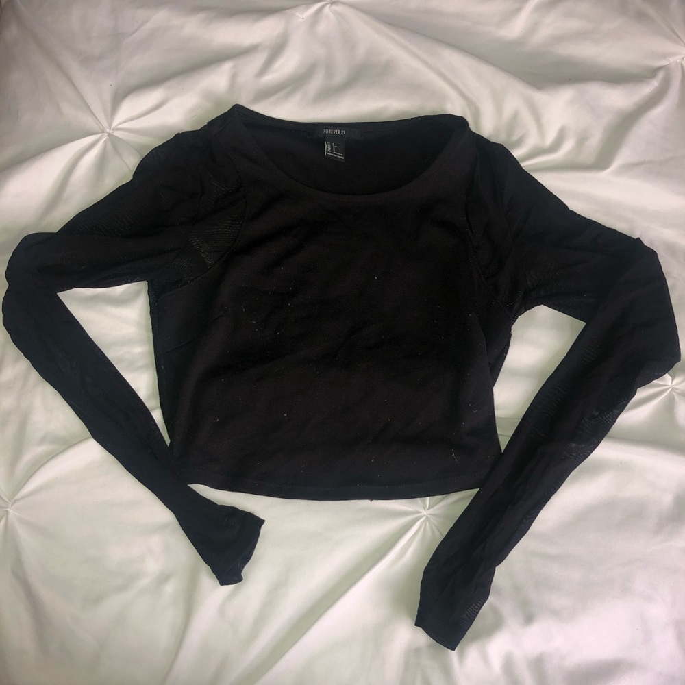 Forever 21 || Black Crop Top